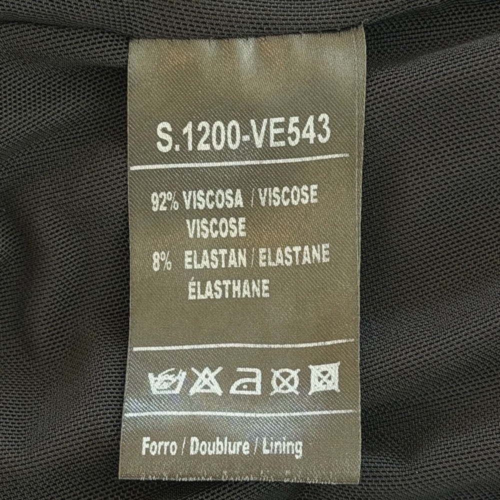 Elegant Isabel de Pedro Chain Printed Black  Short Sleeve Dress- US 4 - Picture 16 of 16